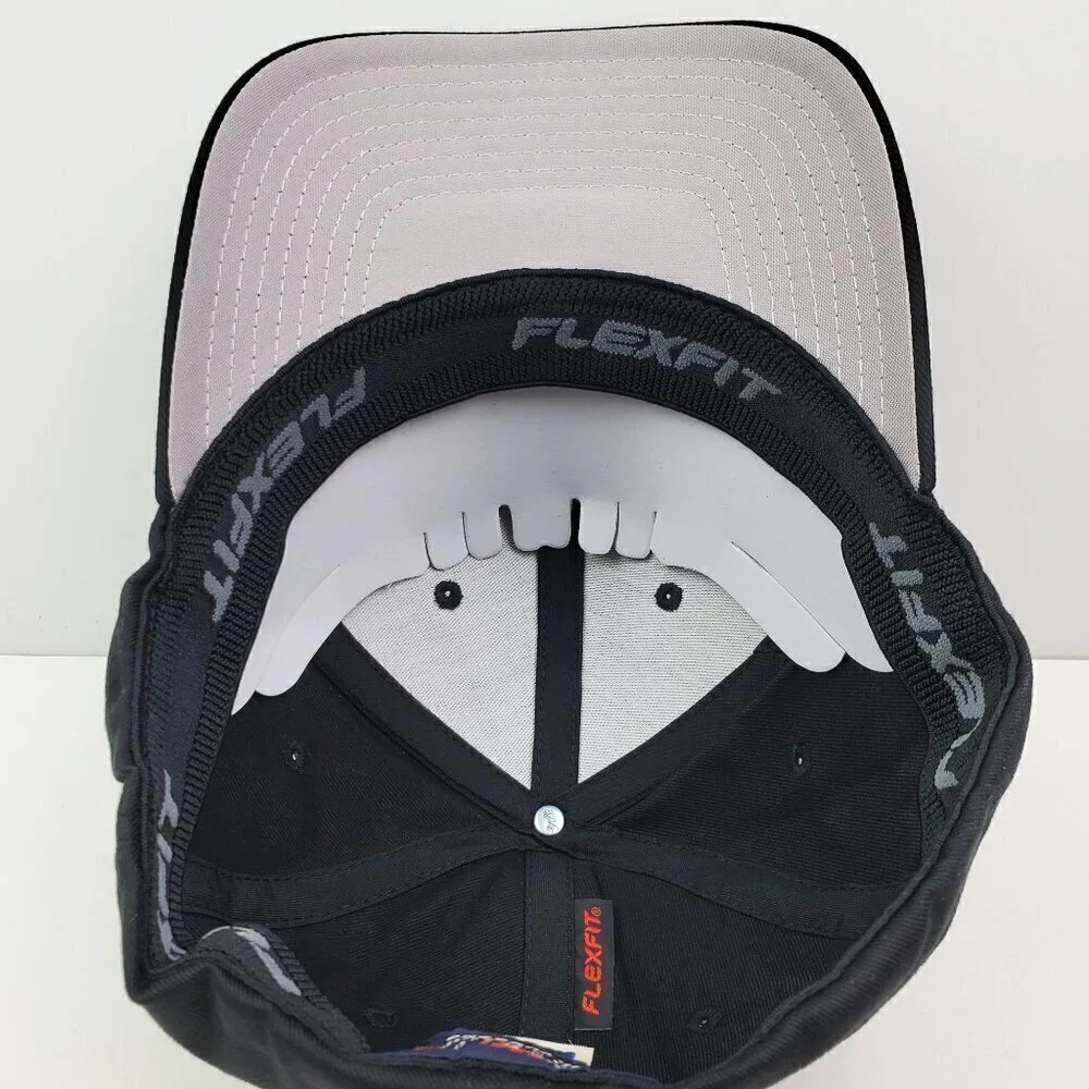 Flexfit Blank Black Hat 6277 Combed Twill Cap Men's L/XL New